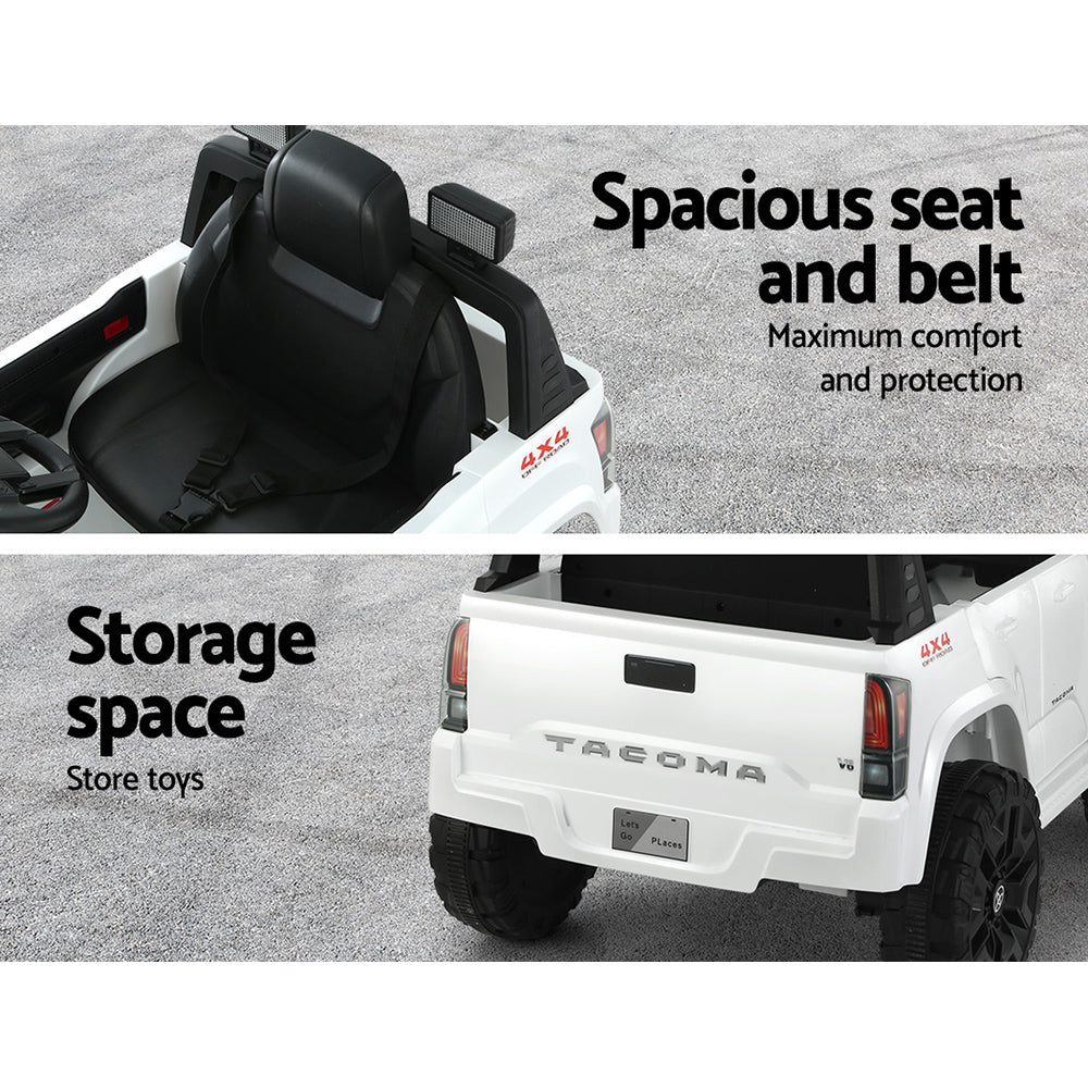 Kids Electric Ride On Car Toyota Tacoma Off Road Jeep Toy Cars Remote 12V White