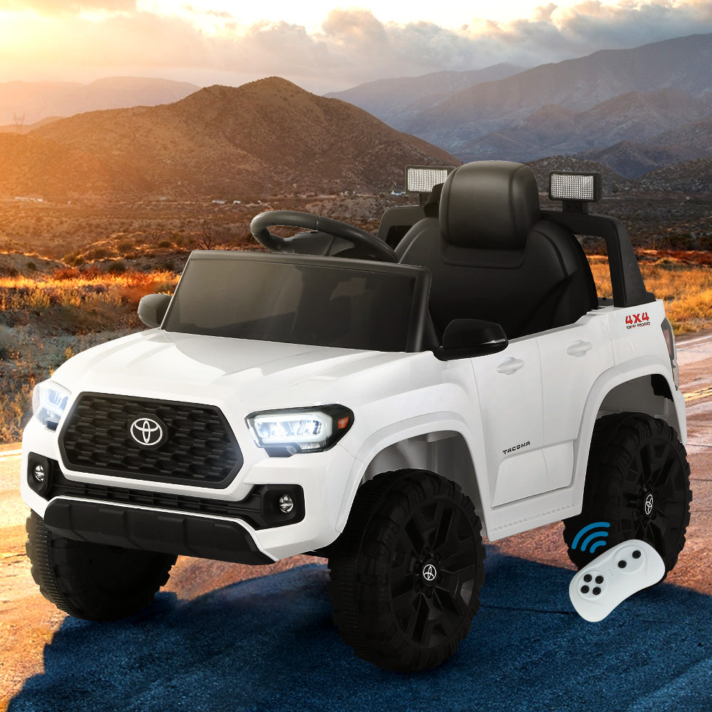 Kids Electric Ride On Car Toyota Tacoma Off Road Jeep Toy Cars Remote 12V White